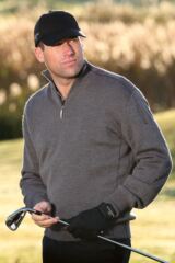 Mens Jupiter Wool Acrylic Zip Neck Performance Golf Sweater In 3 Colours