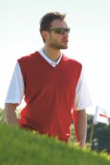 Mens Lauder Lightweight Merino Wool Sleeveless Golf Slipover In 15 Colours