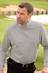 Mens Lewis Cotton Roll Collar Polo Neck Golf Shirt In 5 Colours