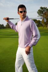 Mens Supersoft Cotton Zip Neck Littlestone Performance Sweater In 6 Colours