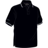 Mens Lonie Combed Cotton Polo Golf Shirt In 4 Colours Black/White S