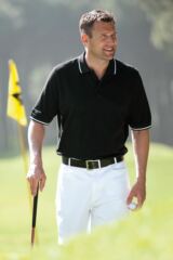 Glenmuir Lonie Combed Cotton Golf Polo Shirt with Collar and Cuff Detail
