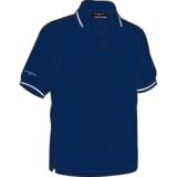 Mens Lonie Combed Cotton Polo Golf Shirt In 4 Colours Navy/White S