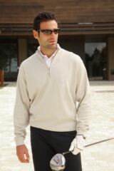 Mens Supima Cotton Zip Neck Machrie Sweater In 4 Colours