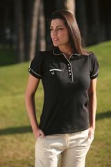Ladies Marcia Shaped Fit Short Sleeve Cotton Golf Shirt In 2 Colours