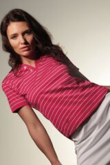 Glenmuir Milly 100% Mercerised Cotton Stripe Golf Shirt