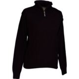 Ladies Paula Supersoft Cotton Ribbed Zip Neck Golf Sweater In 6 Colours Black XS