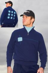 Mens Lambswool Zip Neck Rye Sweater Contemporary Design In 3 Colours