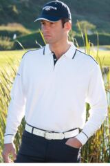 Mens Fitted Long Sleeve Coolflex Performance Golf Shirt Slaley In 4 Colours