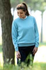 Ladies Sundridge Lambswool Crew Neck Classic Golf Sweater In 20 Colours