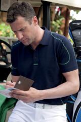 Glenmuir Swinton Quick Dry UV Performance Golf Shirt with Converstitch Detail