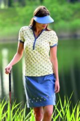 Ladies' Glenmuir Tillie Forget Me Not Print Cotton Shirt In 2 Colours