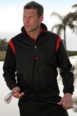 Glenmuir Torridon Storm Bloc Long Sleeve Zip Neck Windshirt with Contrast Detail
