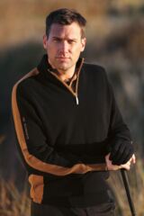 Mens Wrexham Patterned Zip Neck Lambswool Blend Performance Golf Sweater In 3 Colours