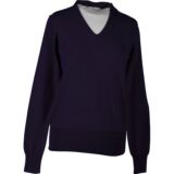 Ladies Yasmin Supersoft Cotton V Neck Golf Sweater In 13 Colours Navy XS