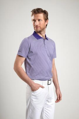 Glenmuir Mens Feeder Stripe Mercerised Golf Polo Shirt