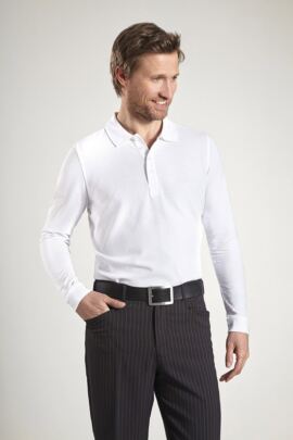 Glenmuir Mens Long Sleeve Pique Golf Polo Shirt