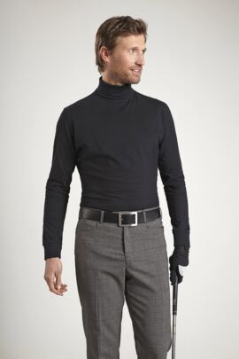 Glenmuir Mens Roll Neck Long Sleeve Cotton Shirt