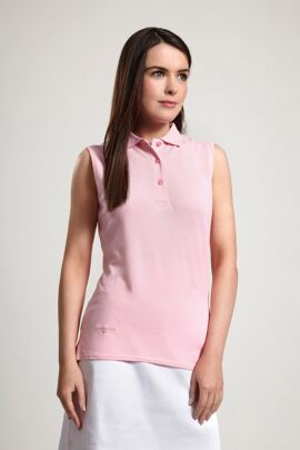 Glenmuir Ladies Sleeveless Cotton Pique Polo Shirt