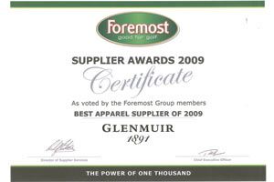 Glenmuir Is Named ‘Apparel Supplier Of 2009’ By Foremost