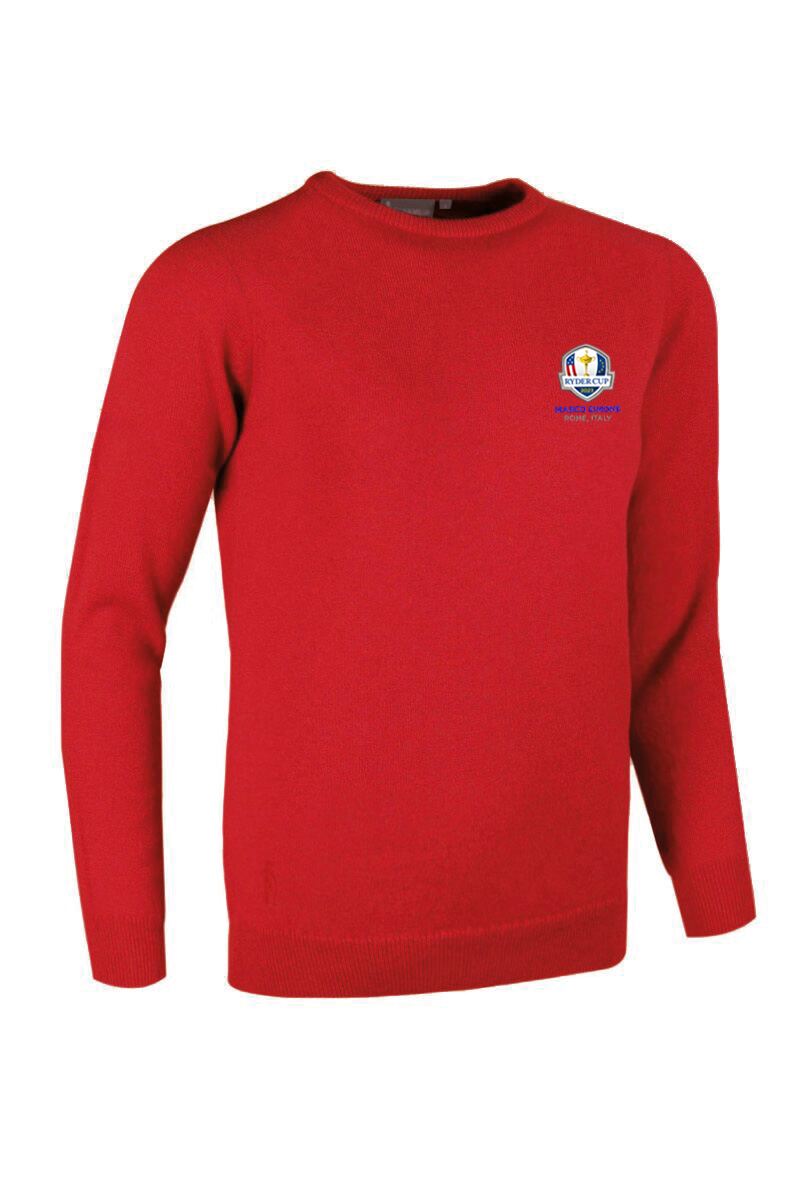 Official Ryder Cup 2025 Ladies Crew Neck Lambswool Golf Sweater Garnet L