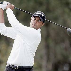 Arjun Atwal looked slick in his golf clothing