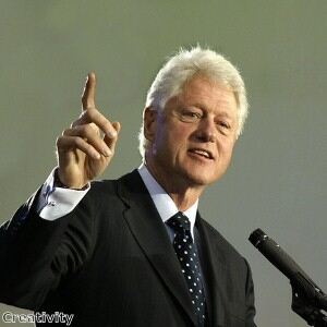 Bill Clinton has been spotted in red golf apparel. 