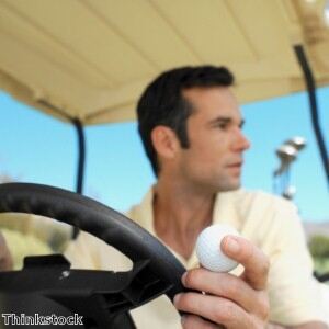 Crowd turns up to see celebrities in golf apparel