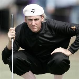 Ian Poulter, seen here in flamboyant golf apparel, came second in the Abu Dhabi Championship.