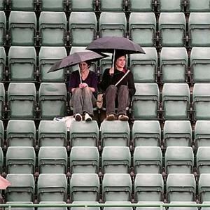 Rain can be a pain on the golf course.