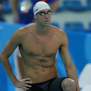 Michael Phelps is not often seen in golf clothing