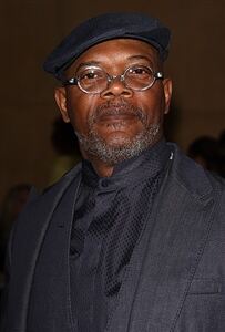 Samuel L Jackson wore dark golf trousers at the competition