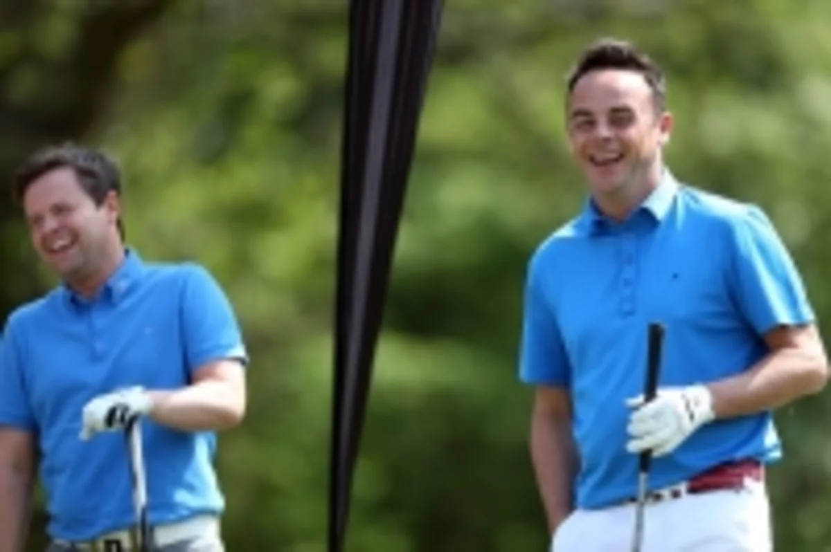 Ant and Dec wear matching golf outfits