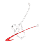 Swinging Golfer White