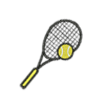 Tennis Raquet and Ball