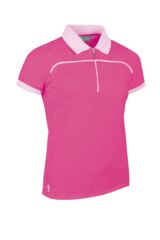 Ladies Performance Pique Zip Neck Polo - Golf Shirt