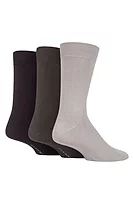 g.LYTHAM 3 Pair Bamboo Plain Socks - Beige Tones