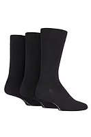 g.LYTHAM 3 Pair Bamboo Plain Socks - Black