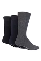 g.LYTHAM 3 Pair Bamboo Plain Socks - Black Navy Grey