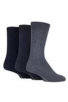 g.LYTHAM 3 Pair Bamboo Plain Socks - Navy Tones