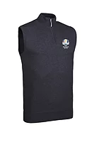 g.RYDER CUP ALASDAIR Ryder Cup Quarter Zip Merino Golf Slipover - Charcoal Marl