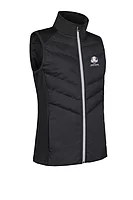 s.RYDER CUP ALASKA Ryder Cup Diagonal Bonded Quilted Thermal Golf Gilet - Black/Silver