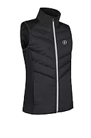 s.THE OPEN ALASKA The Open Diagonal Bonded Quilted Thermal Golf Gilet - Black/Silver