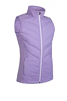 s.ALASKA SALE Diagonal Bonded Quilted Thermal Golf Gilet Sale - Lilac/White