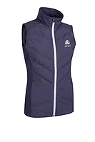 s.RYDER CUP ALASKA Ryder Cup Diagonal Bonded Quilted Thermal Golf Gilet - Midnight Plum/White