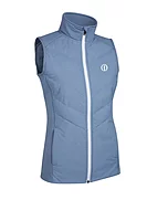 s.THE OPEN ALASKA The Open Diagonal Bonded Quilted Thermal Golf Gilet - Mineral Blue Waves/White