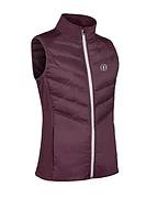 s.THE OPEN ALASKA The Open Diagonal Bonded Quilted Thermal Golf Gilet - Mulberry/Silver