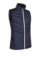 s.ALASKA Diagonal Bonded Quilted Thermal Golf Gilet - Navy/White