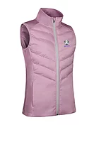 s.RYDER CUP ALASKA Ryder Cup Diagonal Bonded Quilted Thermal Golf Gilet - Pink Haze/Silver