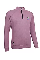 s.RYDER CUP ALPINE Ryder Cup Quarter Zip Rib Sleeve Heavyweight Lined Golf Sweater - Pink Haze/Black